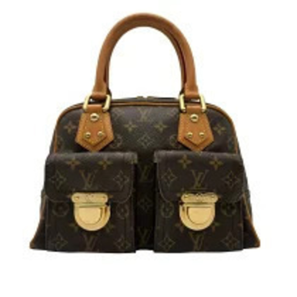 Louis Vuitton Manhattan Brown Monogram Leather Handbag